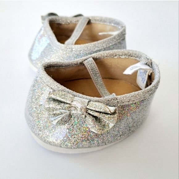 Build A Bear Shoe Bundle Black High Tops Silver Sparkle Mary Janes Flip Flops - Picture 5 of 8